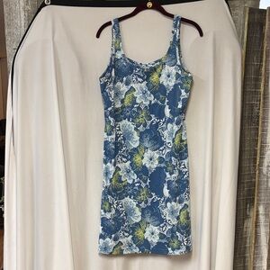 Columbia PFG Women's Blue and Yellow Floral Dress